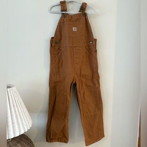 Carhartt Kids Tan bib Overalls 4T